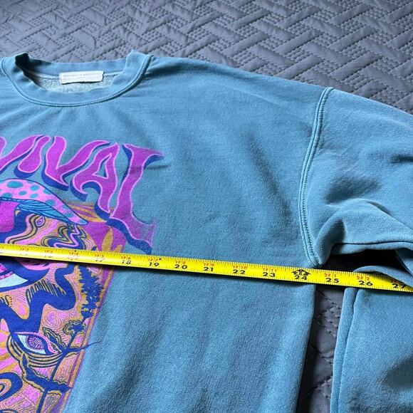 Urban Outfitters Retro 60's Psychedelic Mushroom Graphic Sweatshirt Women's L/XL - Picture 4 of 6